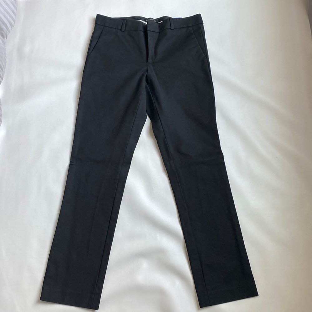 Banana Republic black cotton dress pants slim leg size 8 light wear GUC